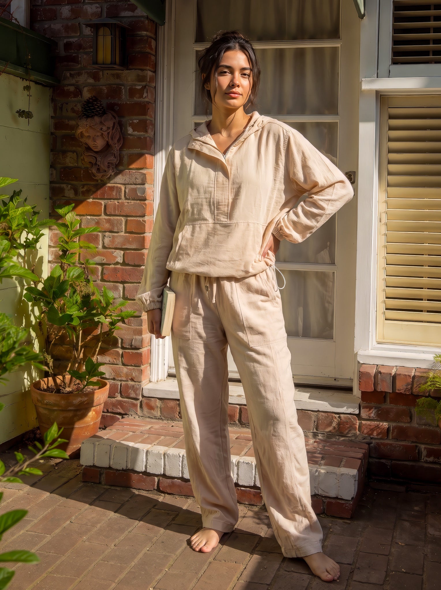 Beige Linen Set