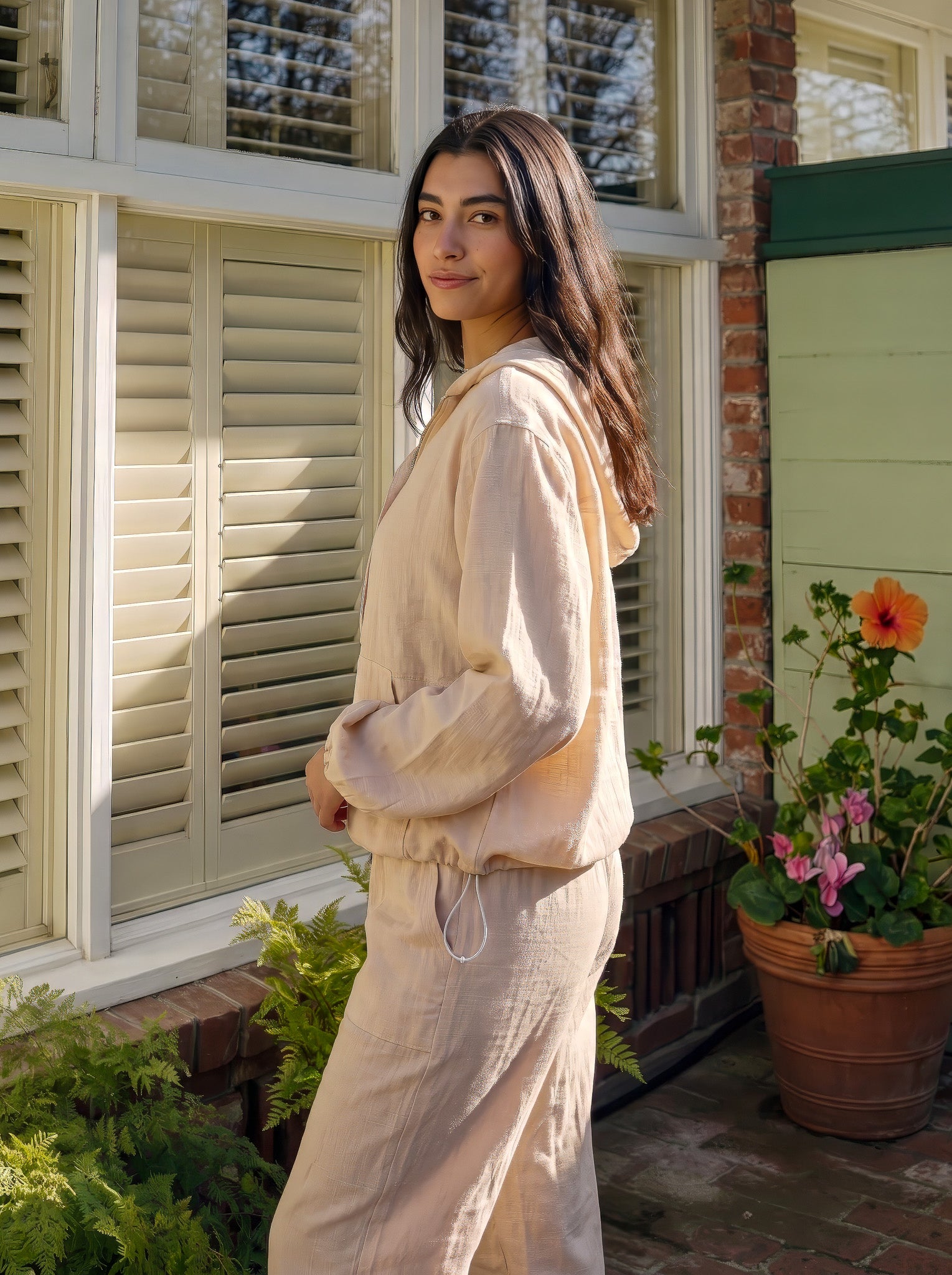 Beige Linen Set