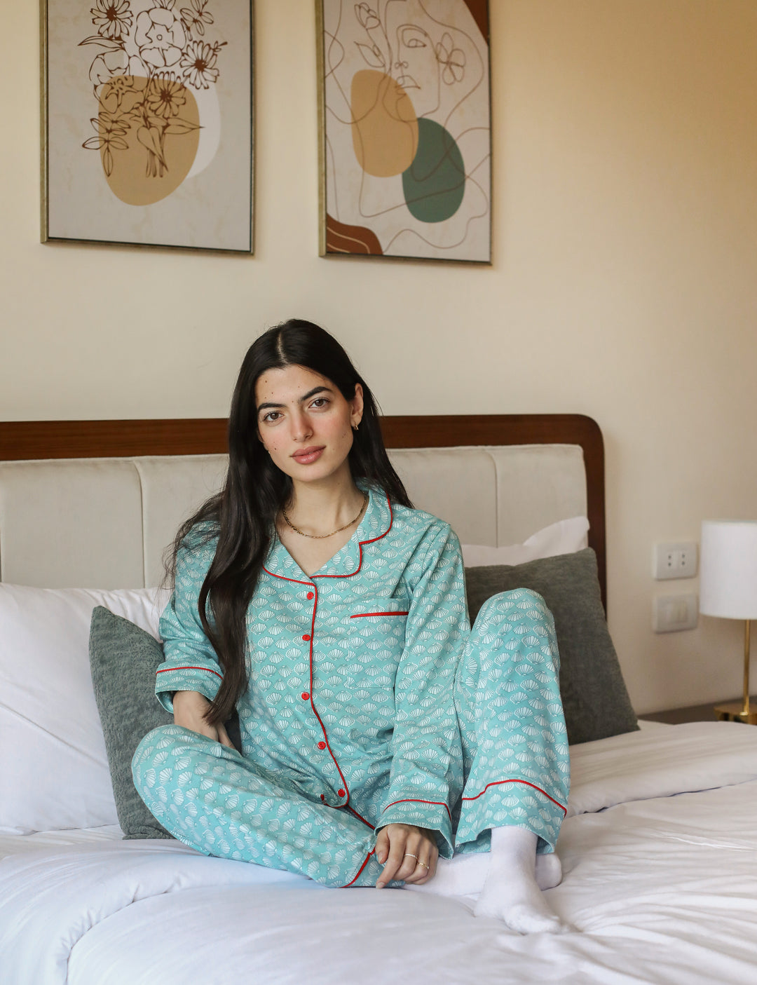Seashell Mint Pajama Set