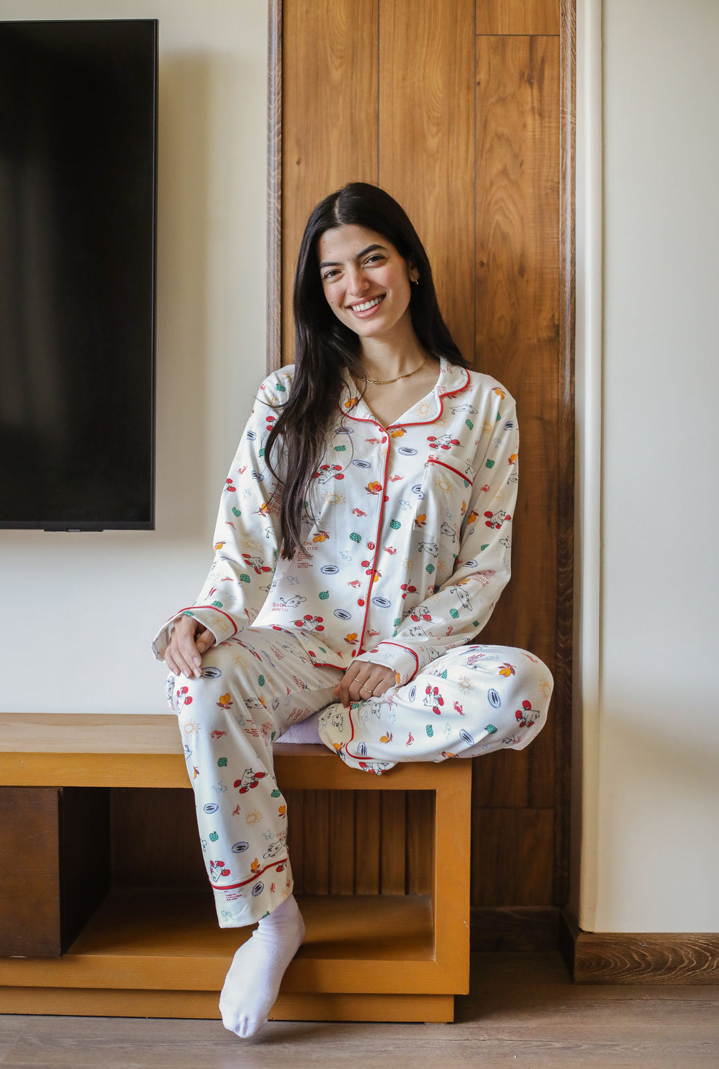 "Little Joy" Buttoned Pajama Set