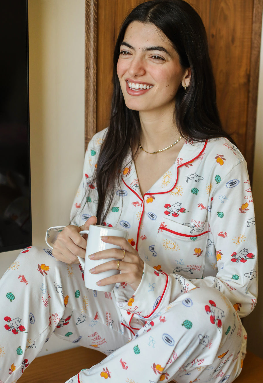 "Little Joy" Buttoned Pajama Set