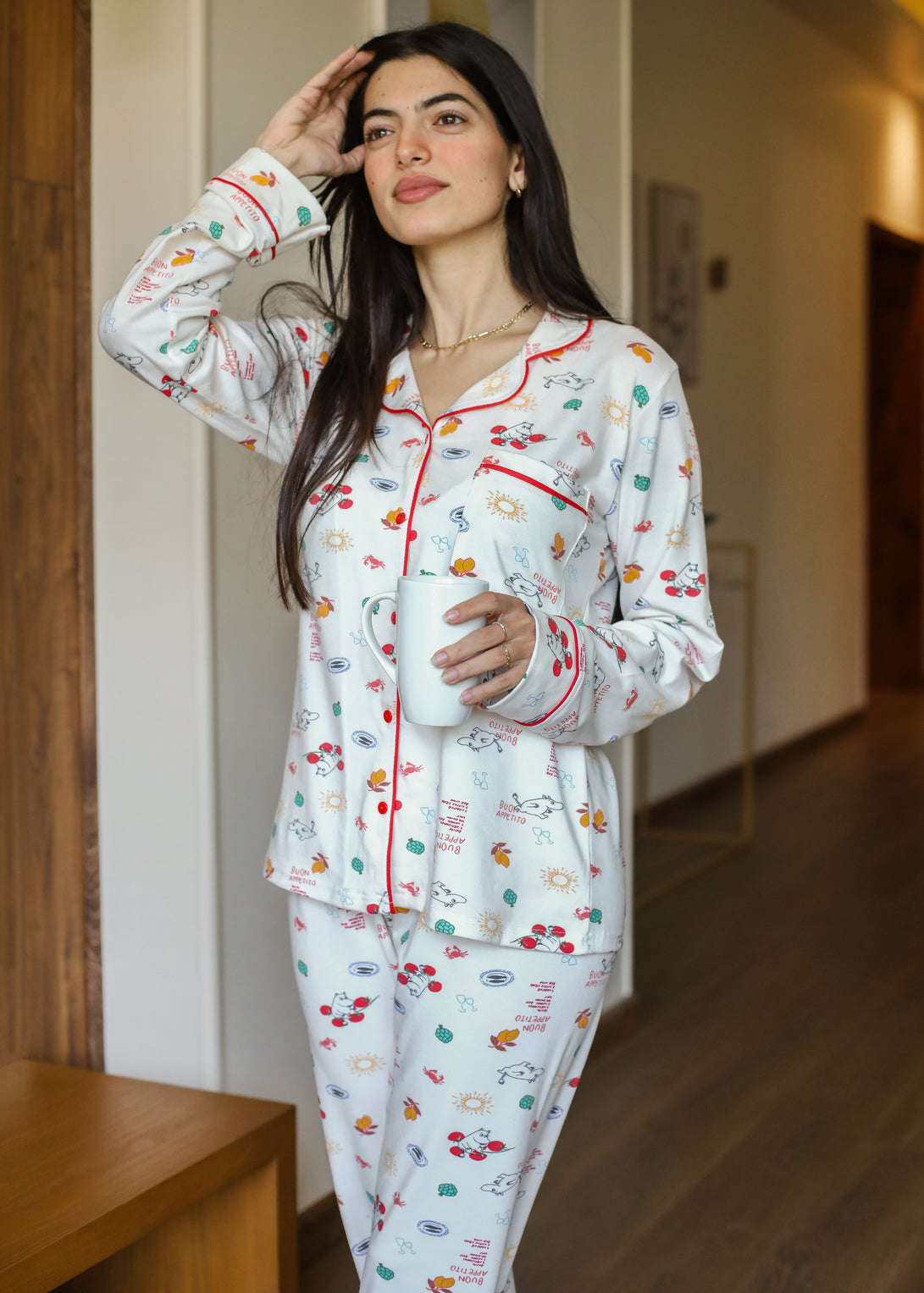 "Little Joy" Buttoned Pajama Set