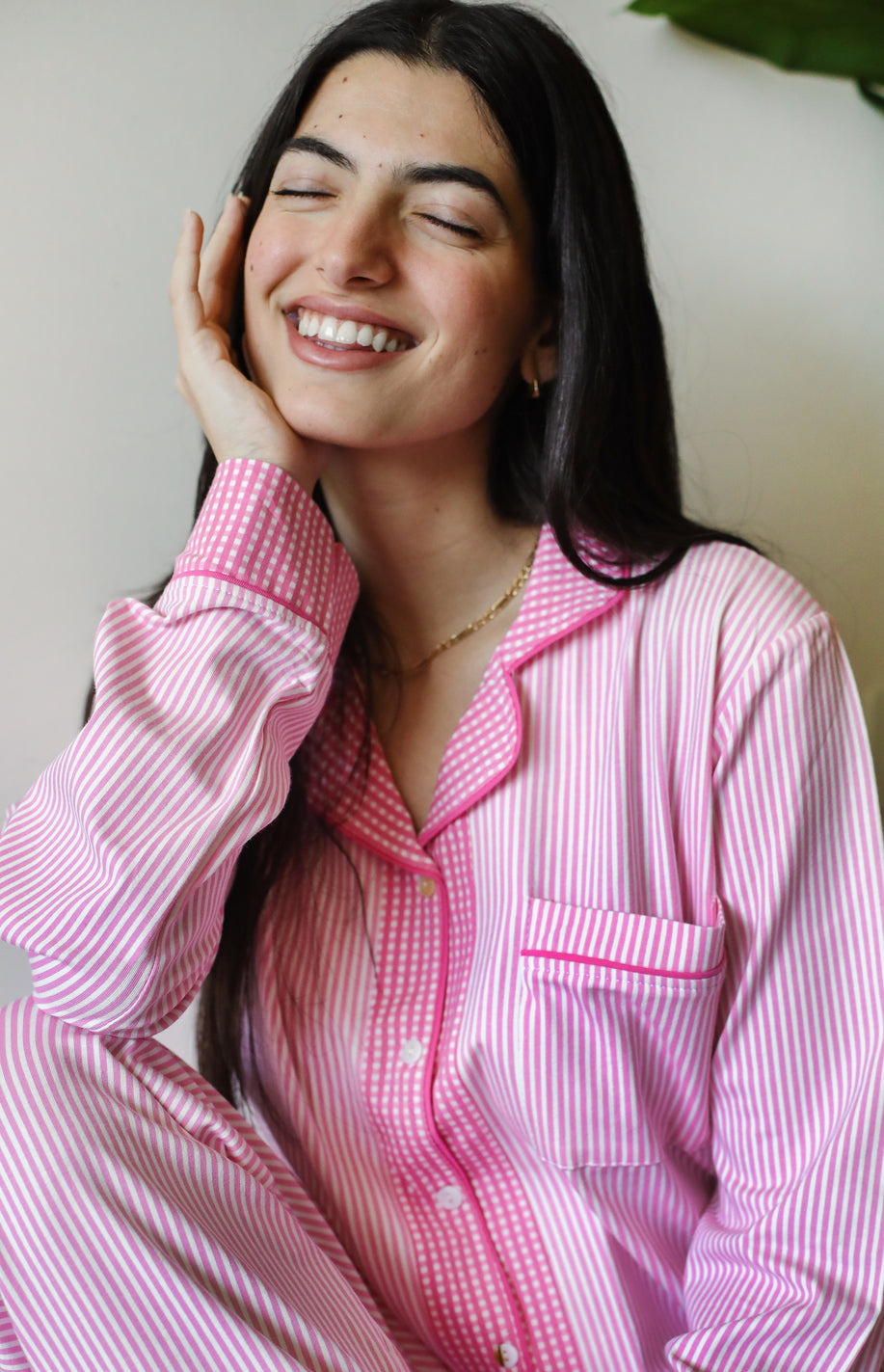 Striped Buttoned Pajama Set