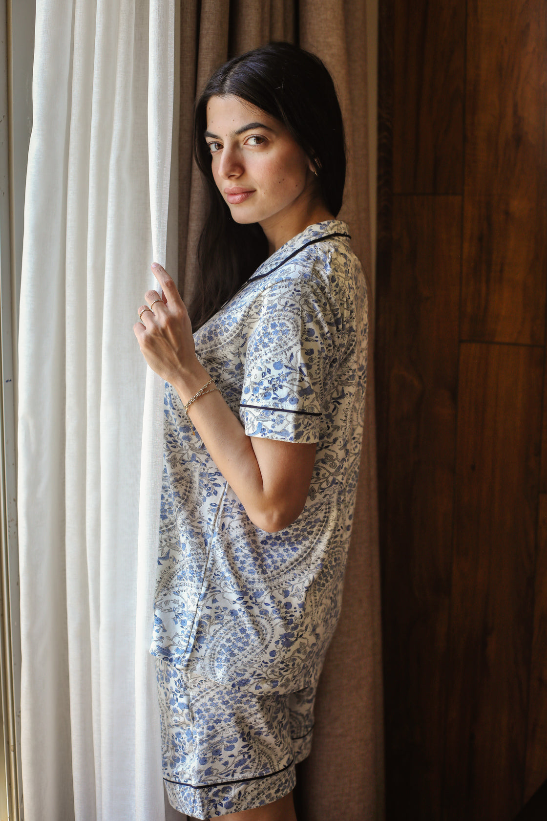 "Blue Paisley"  Pajama Shorts