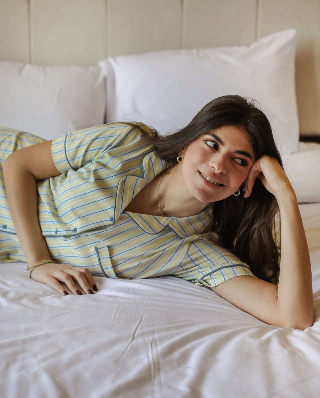 Yellow Stripe Pajama Set