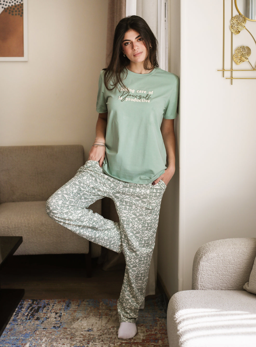 "yourself" pajama set