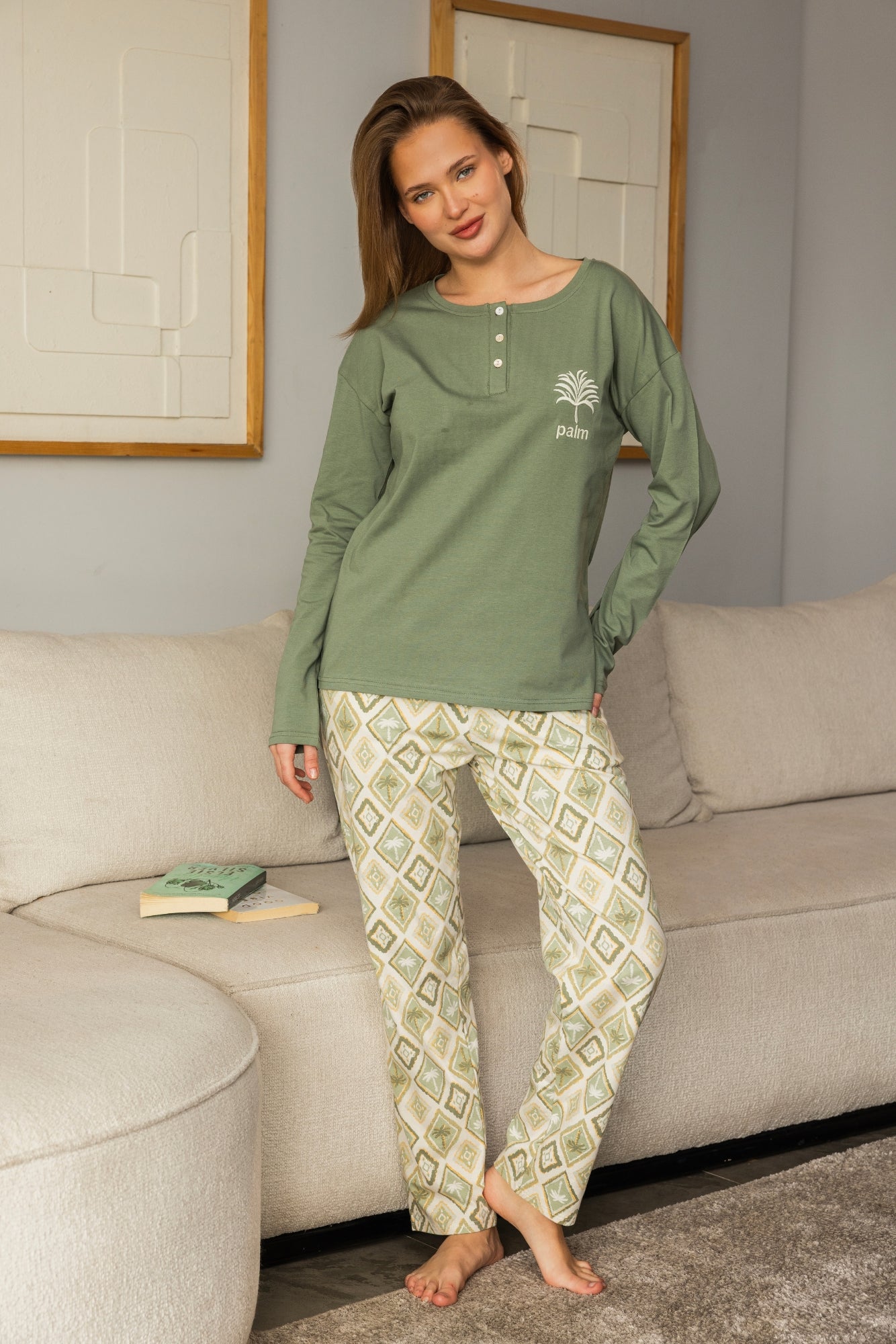 "PALM" pajama set