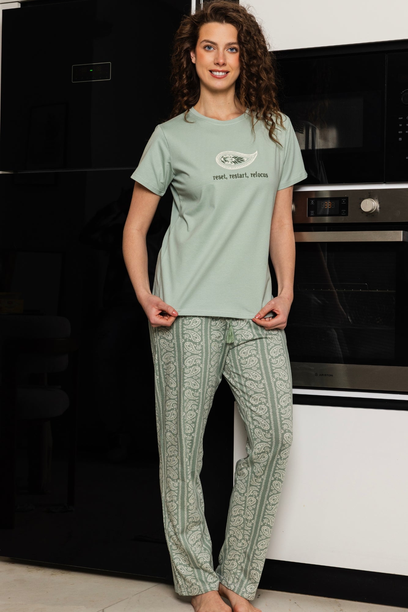 "reset" pajama set