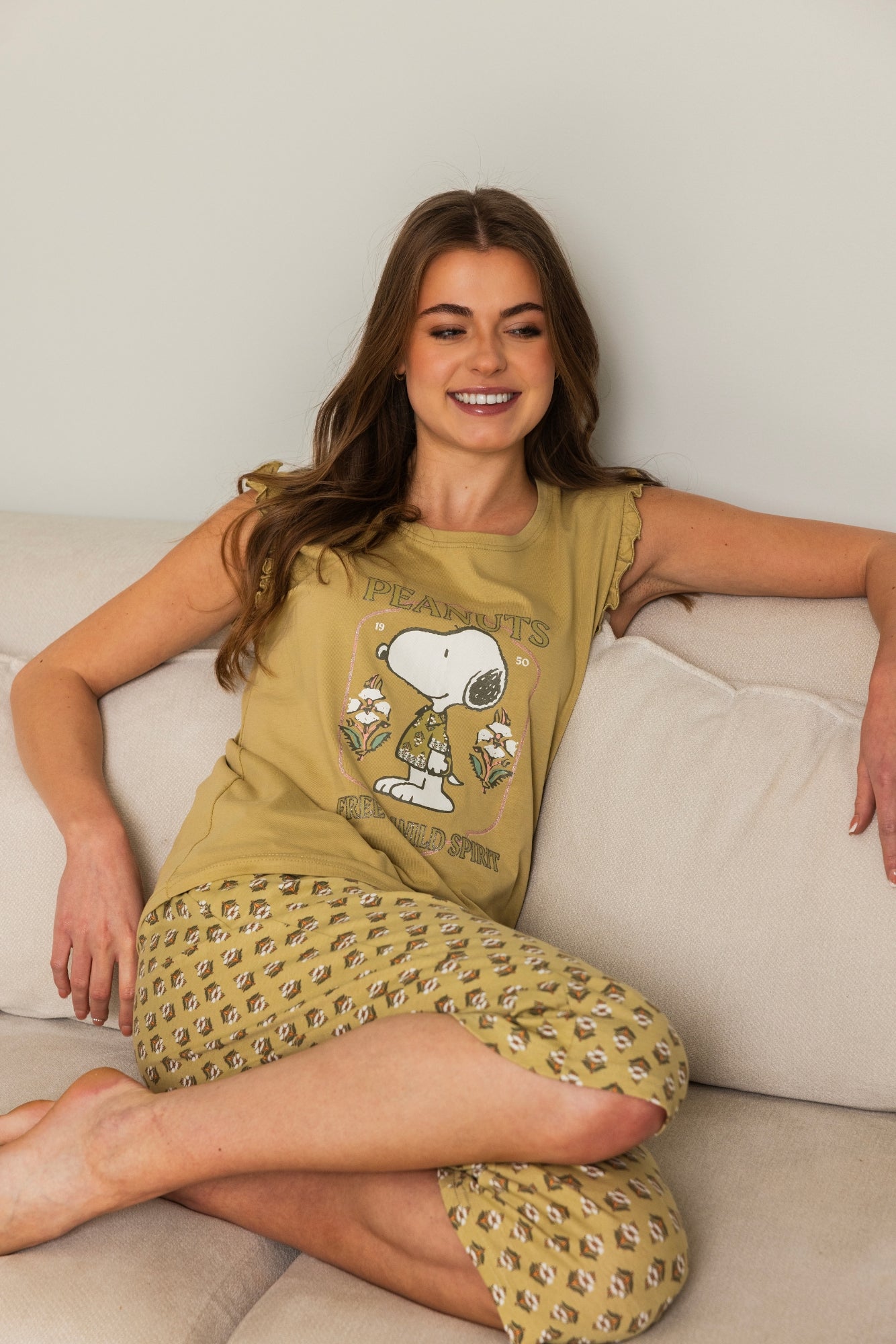 "Peanuts" Bermuda  pajama set