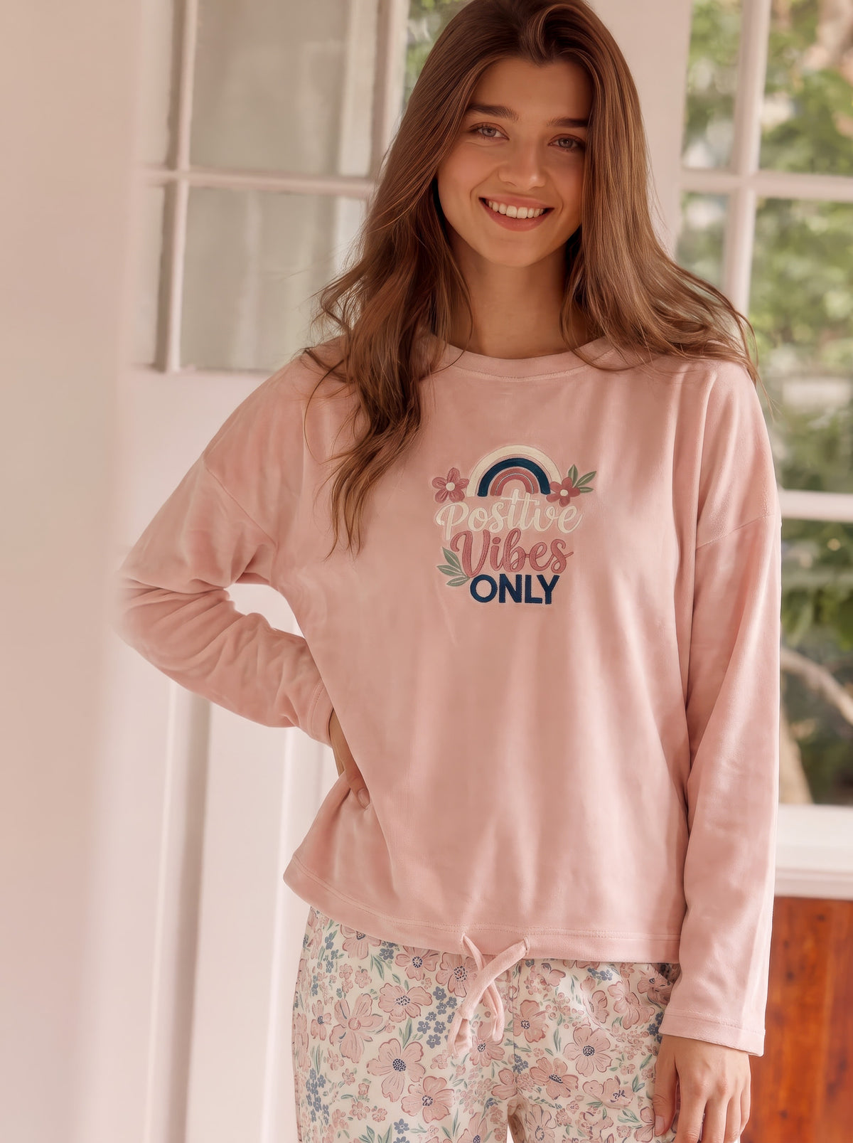 "Positive Vibes" Pajama Set