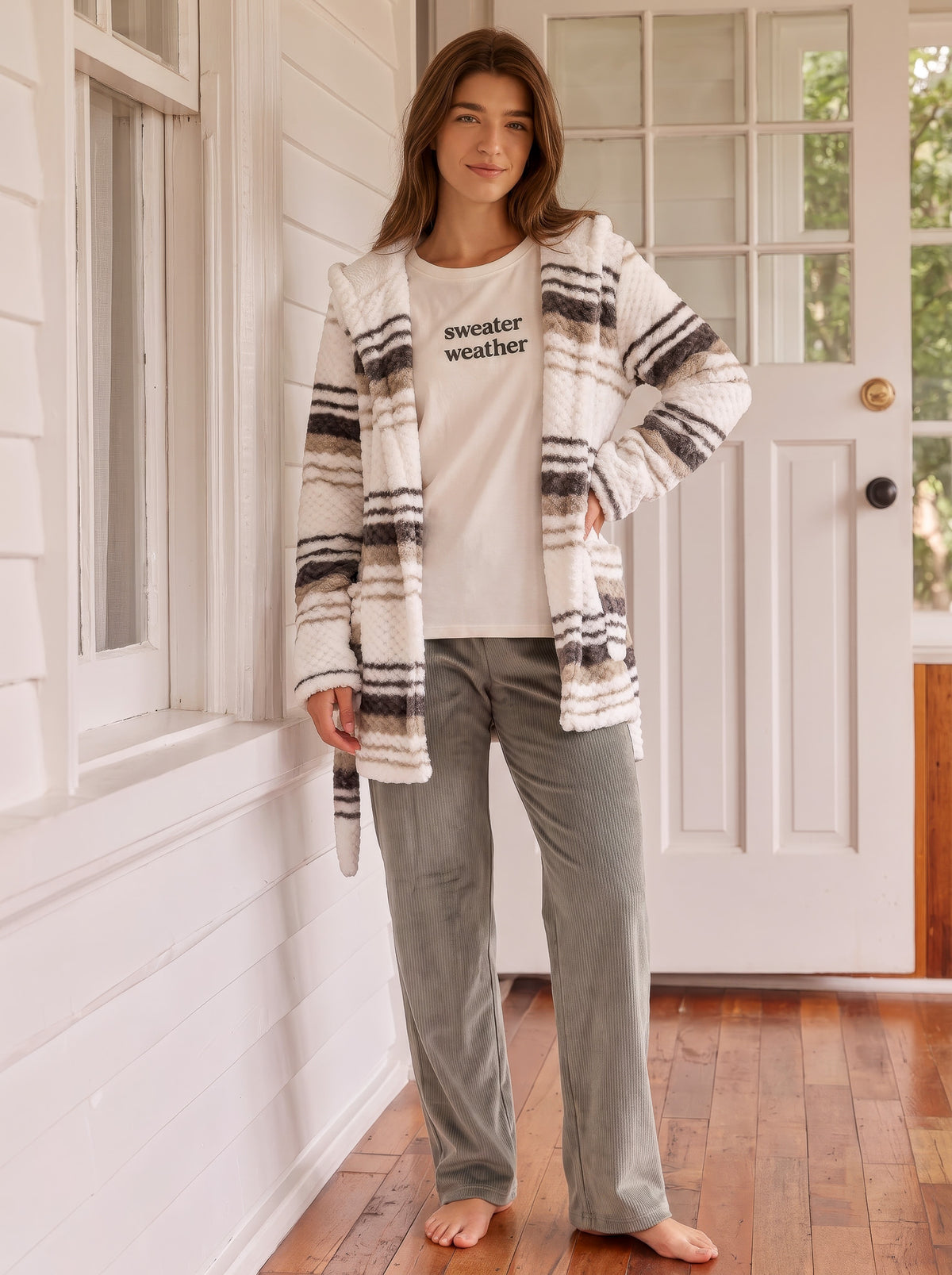 "Sweater Weather" 3Pcs Pajama Set