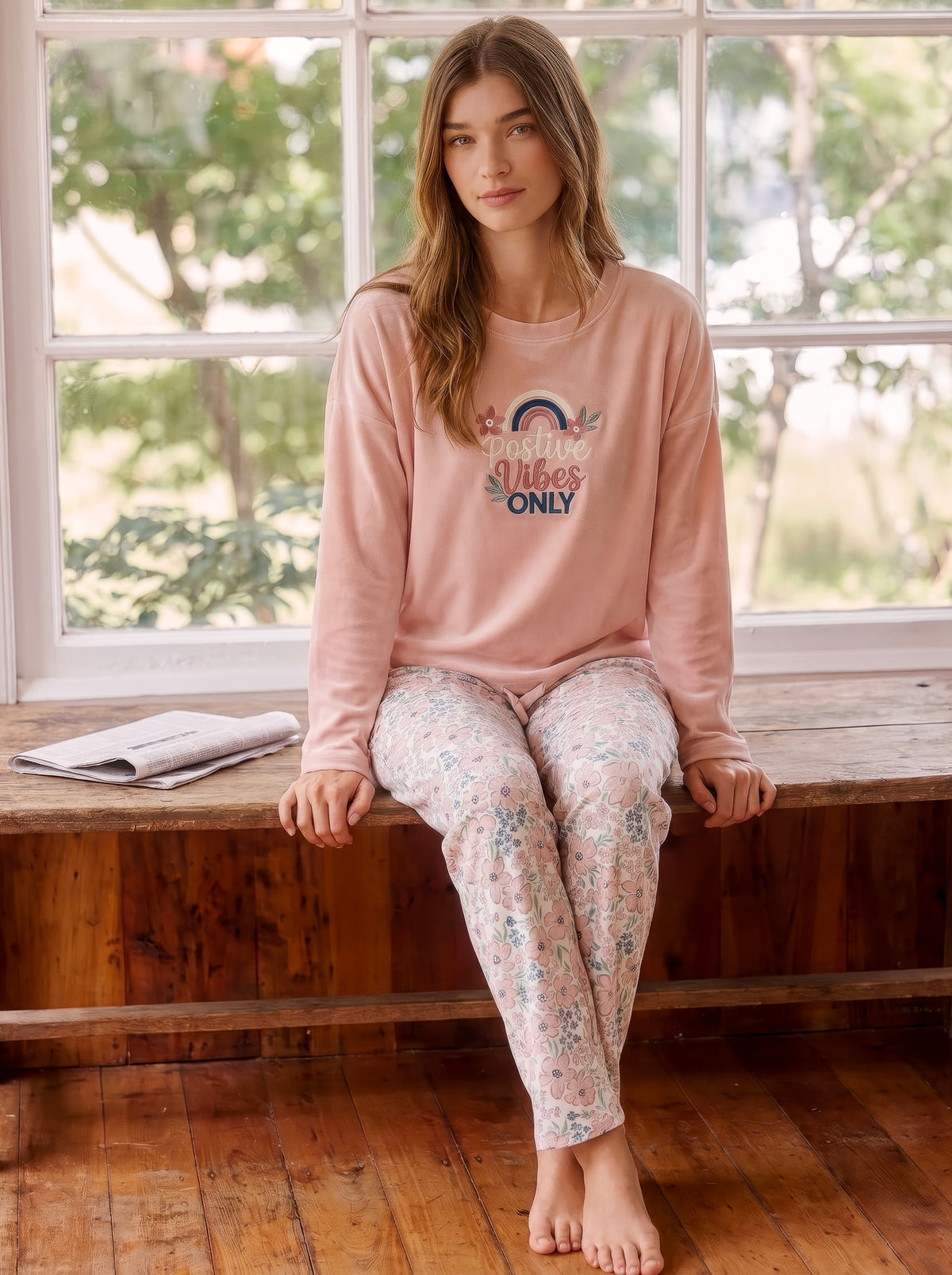 "Positive Vibes" Pajama Set