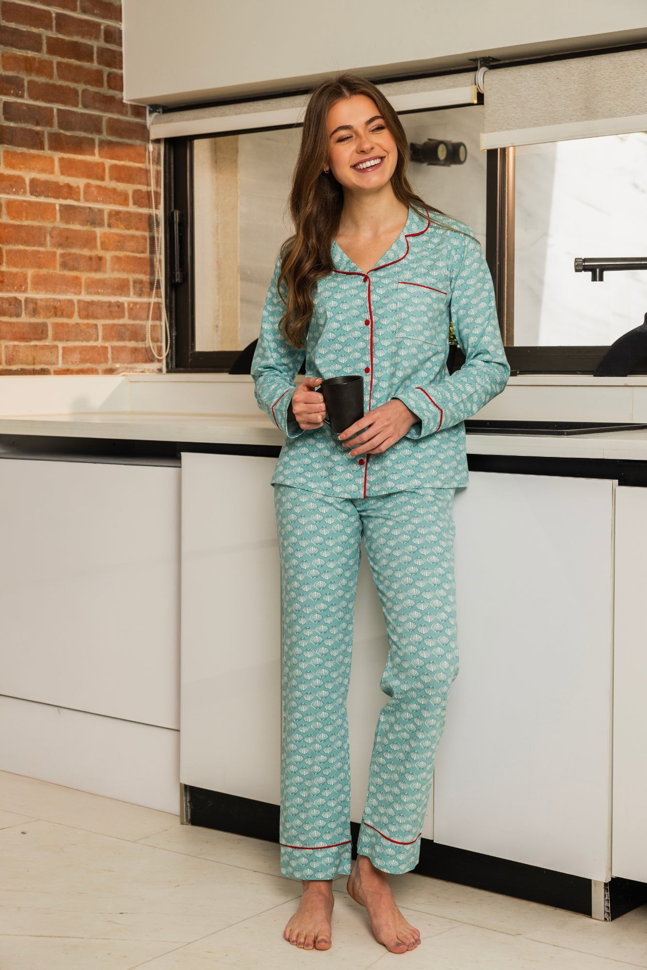 Seashell Mint Pajama Set