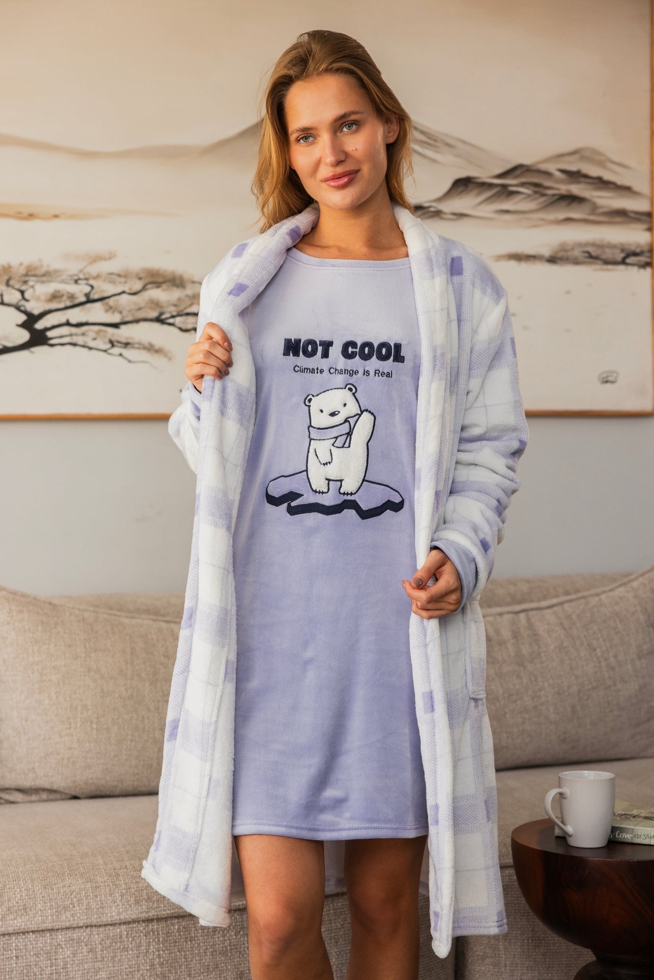 "Hoot cool" Nightshirt With Robe