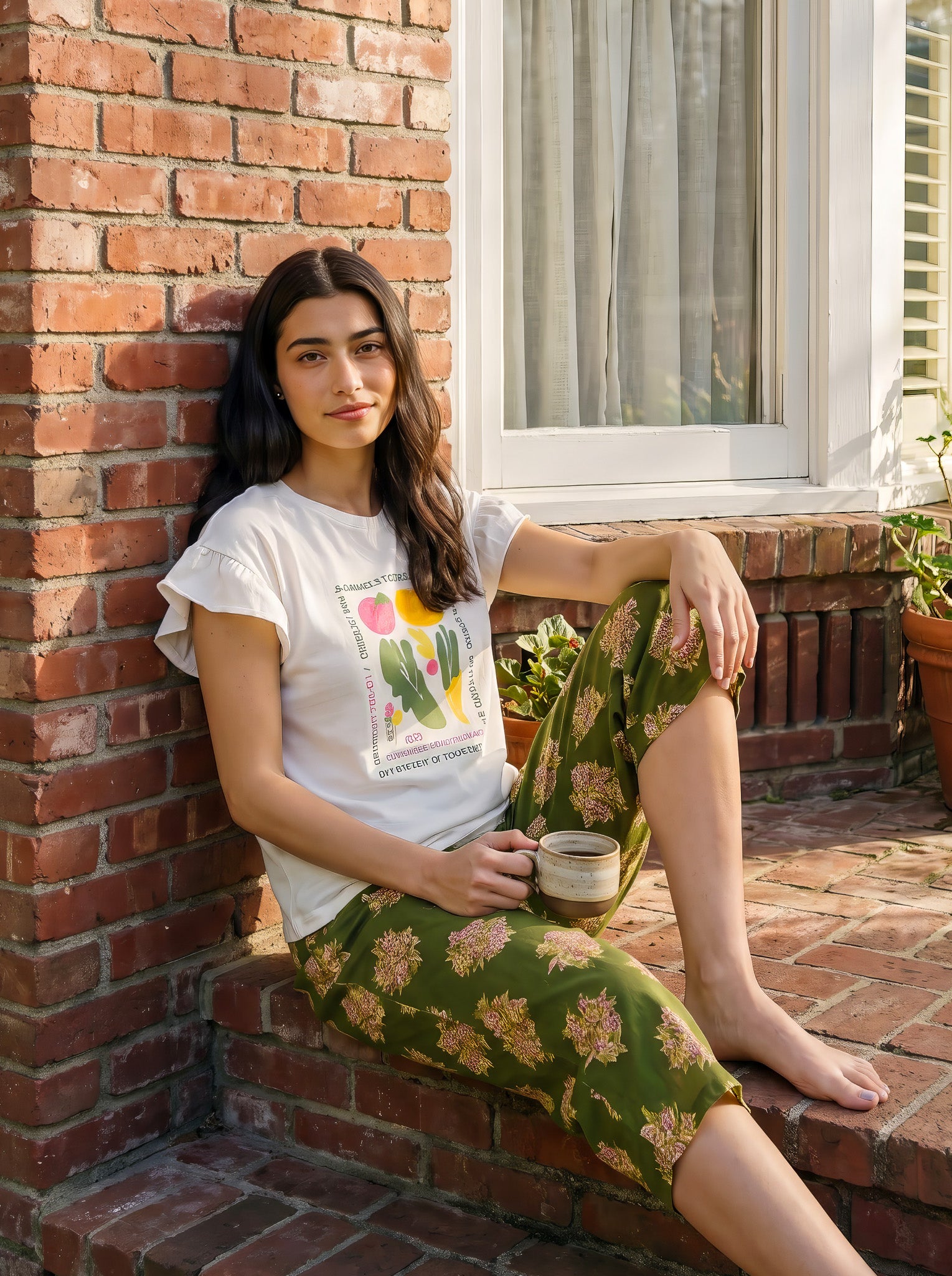 "Vegetables" Bermuda Pajama Set