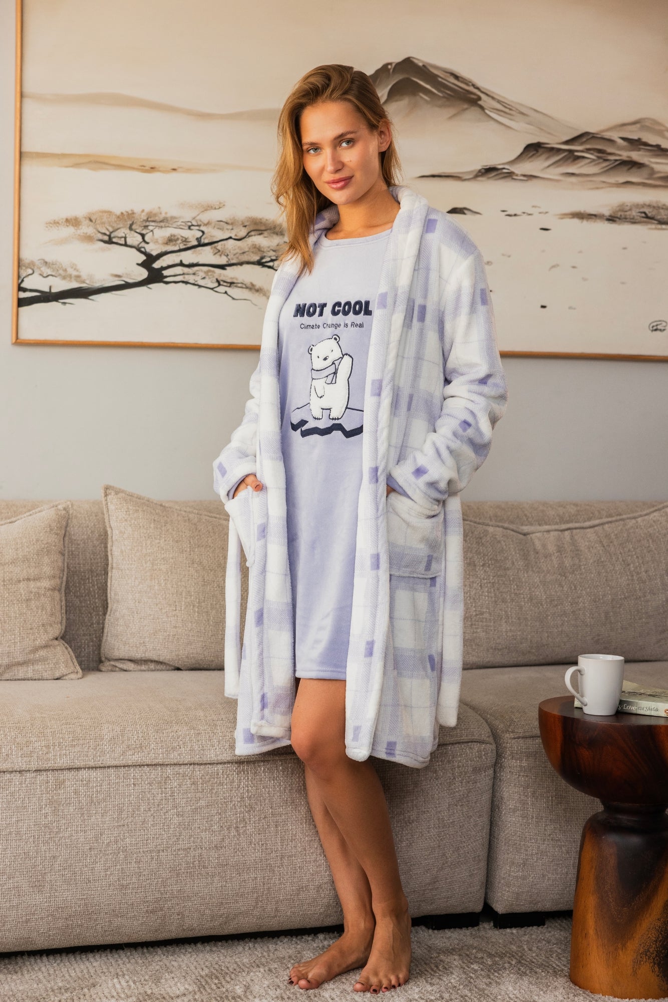 "Hoot cool" Nightshirt With Robe