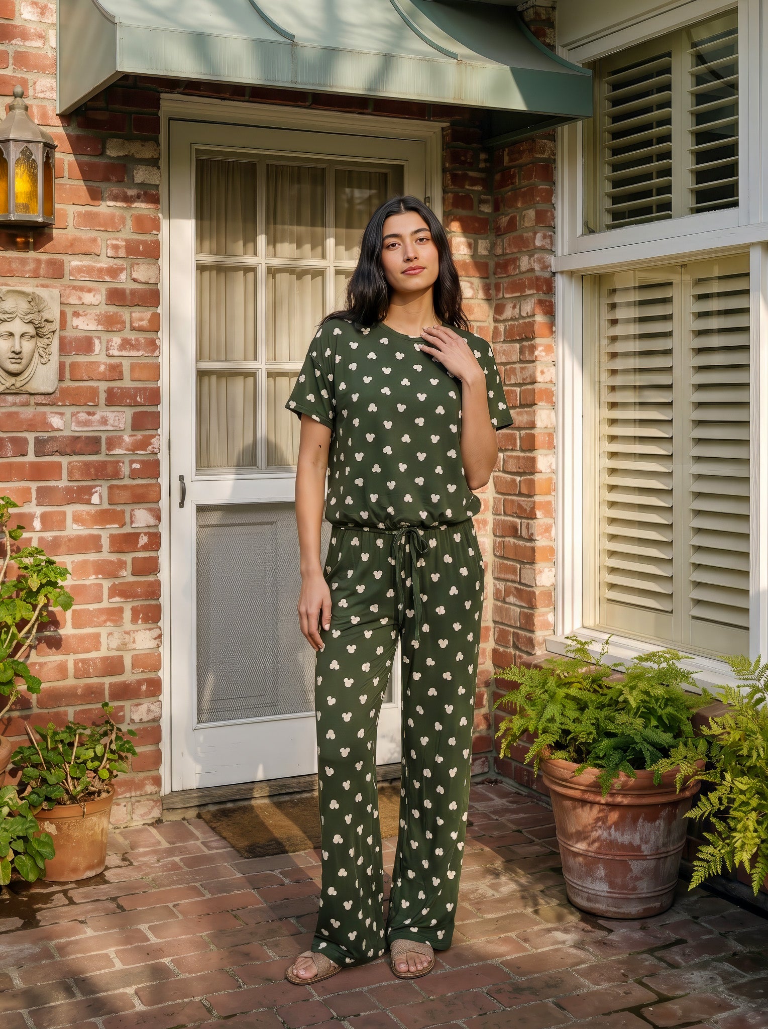 Mickey Olive Pajama Set