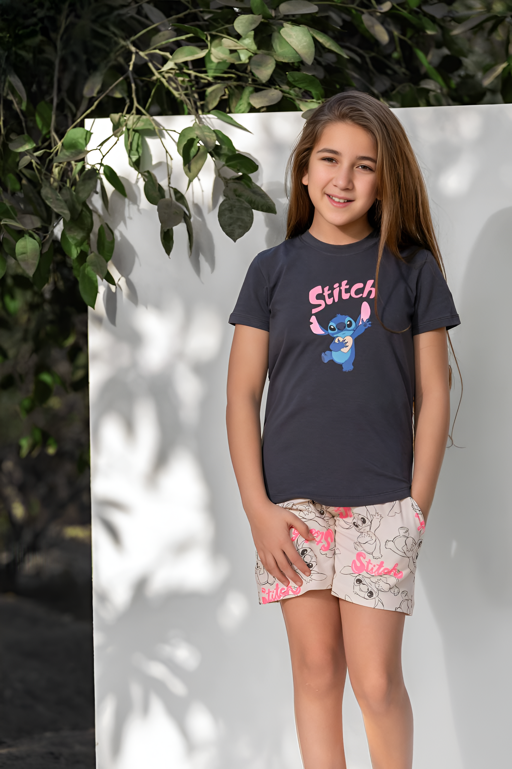 "Stitch" Pajama Short