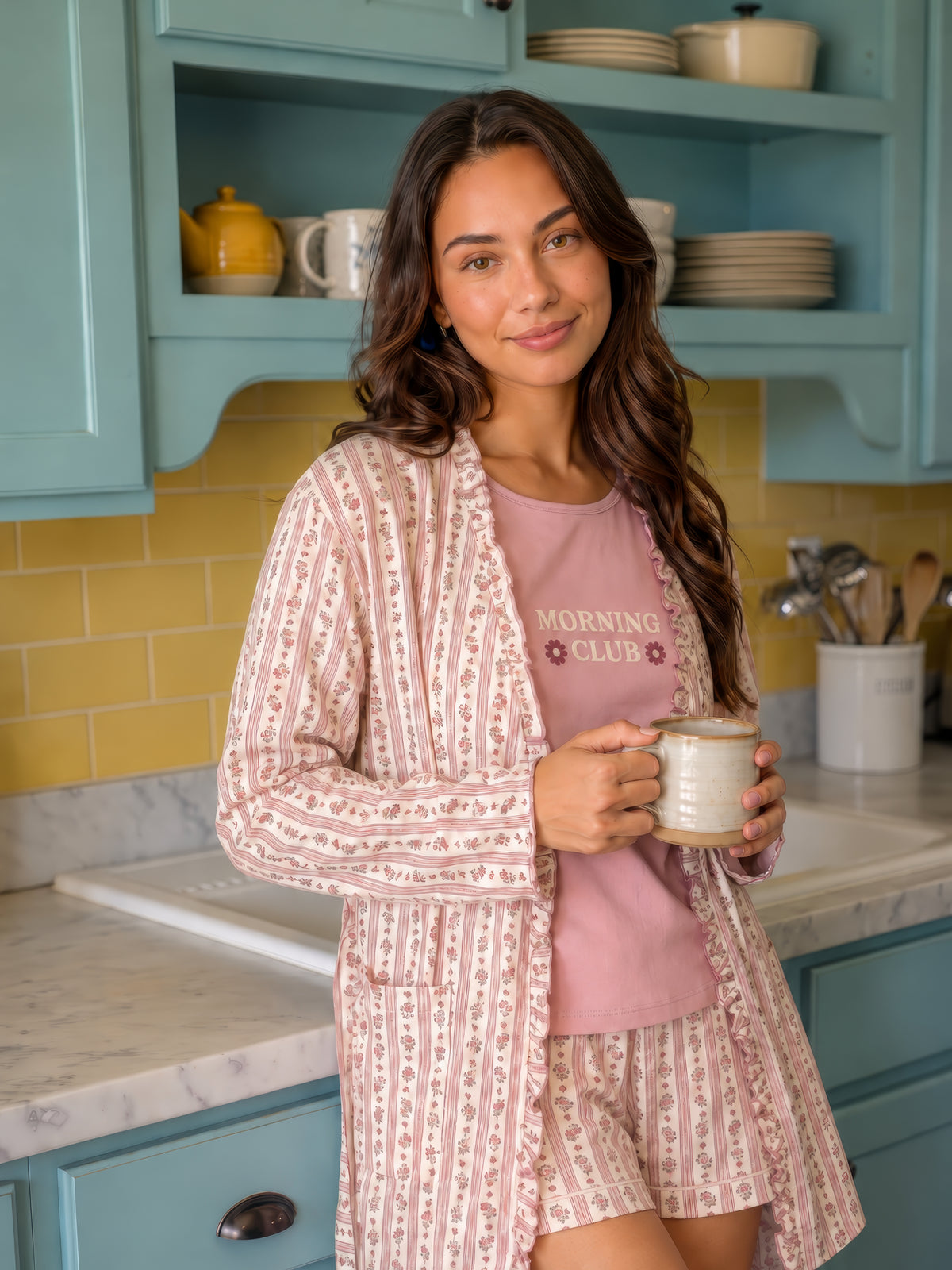 "Morning Club" 3Pcs Pajama Set