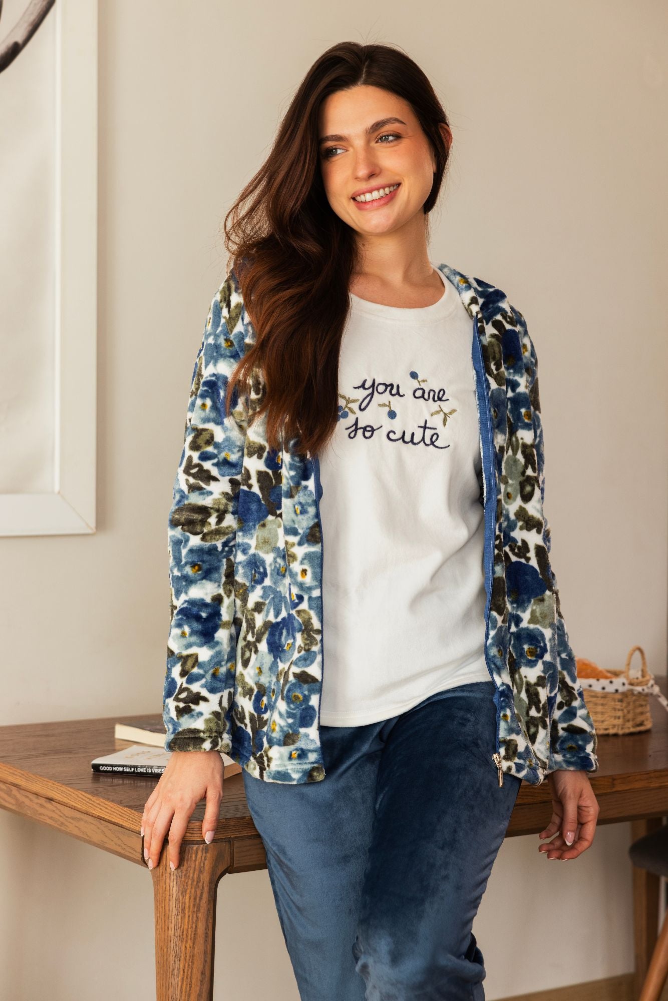 "CUTE" 3Pcs Pajama Set