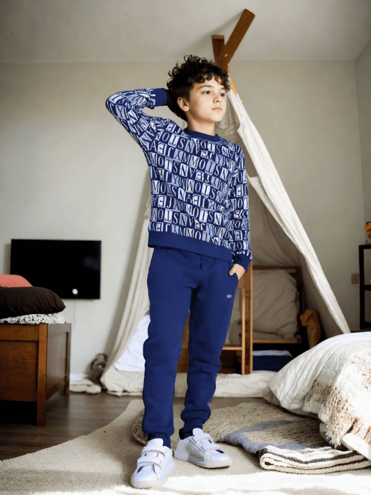 Boys' Letters Print Pajamas