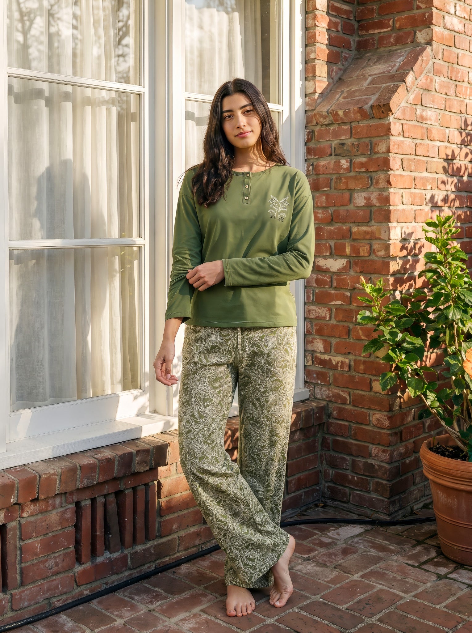 Olive Leaf Pajama set
