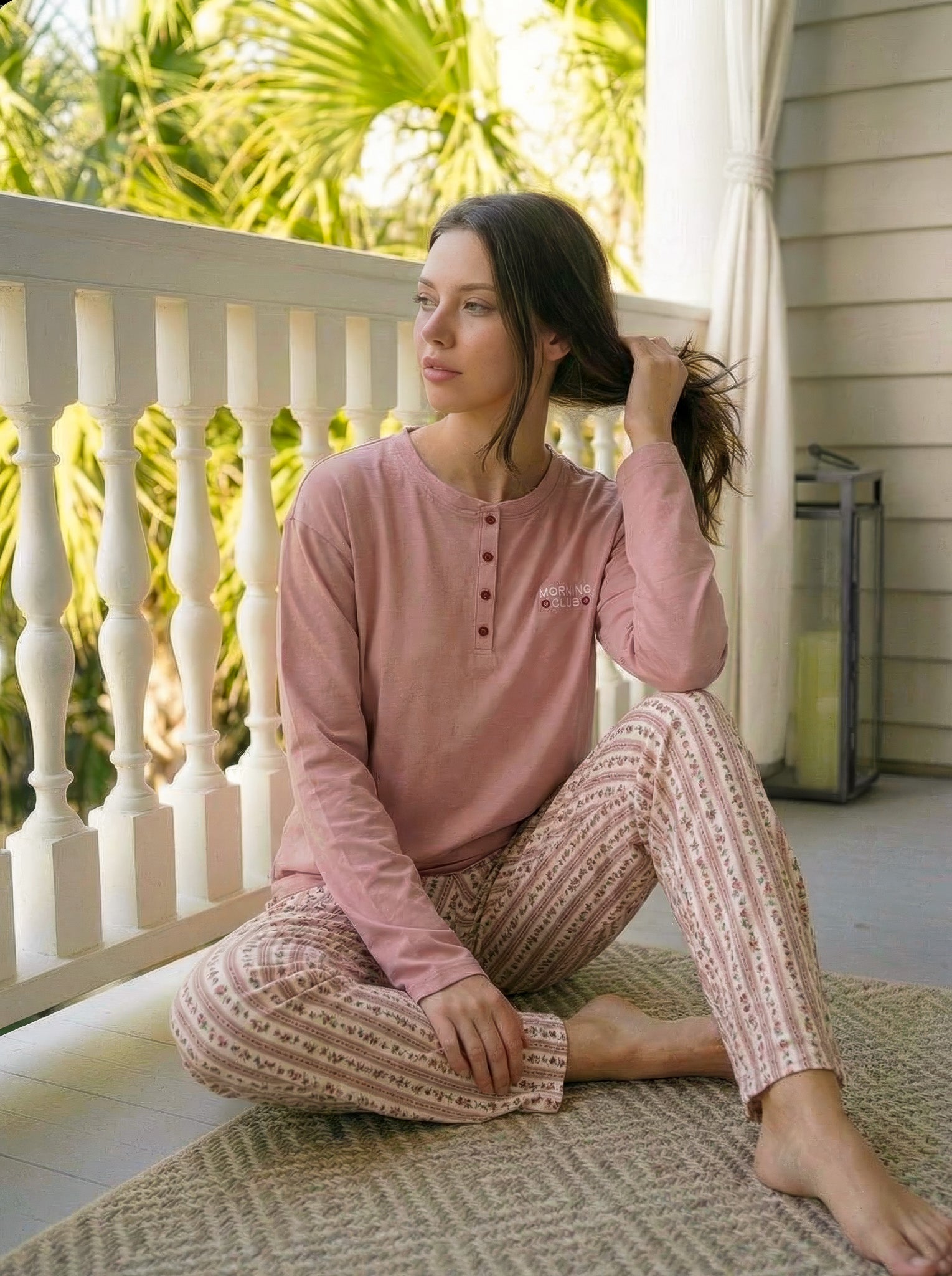 Morning Club Pajama Set