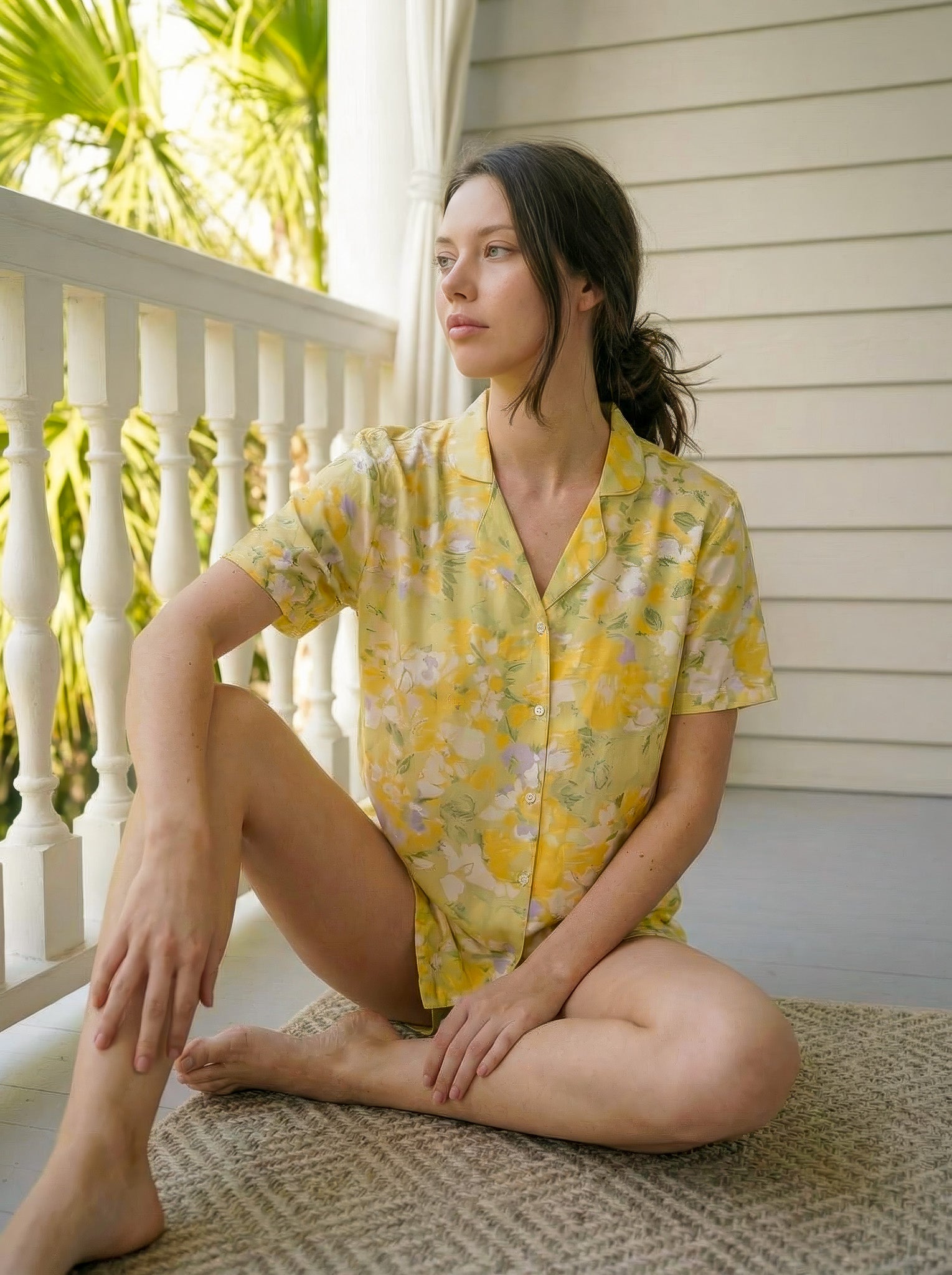 Floral Summer Pajama Short