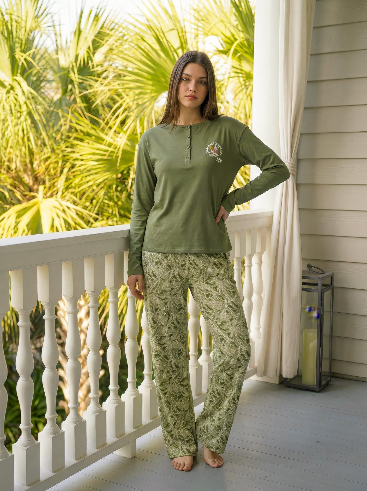 Olive Garden Pajama Set