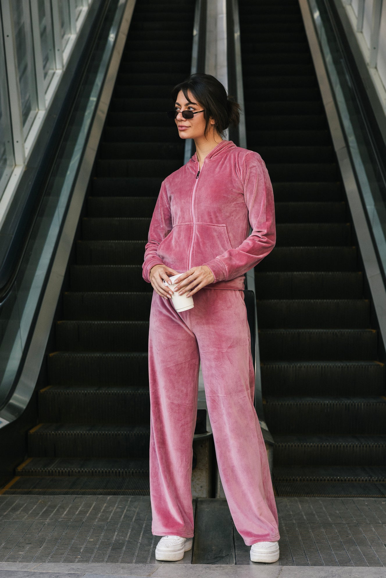 velvet fushia pajama set