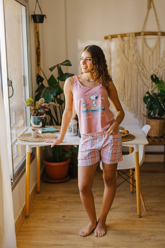 "SNOOPY" Pajama Shorts