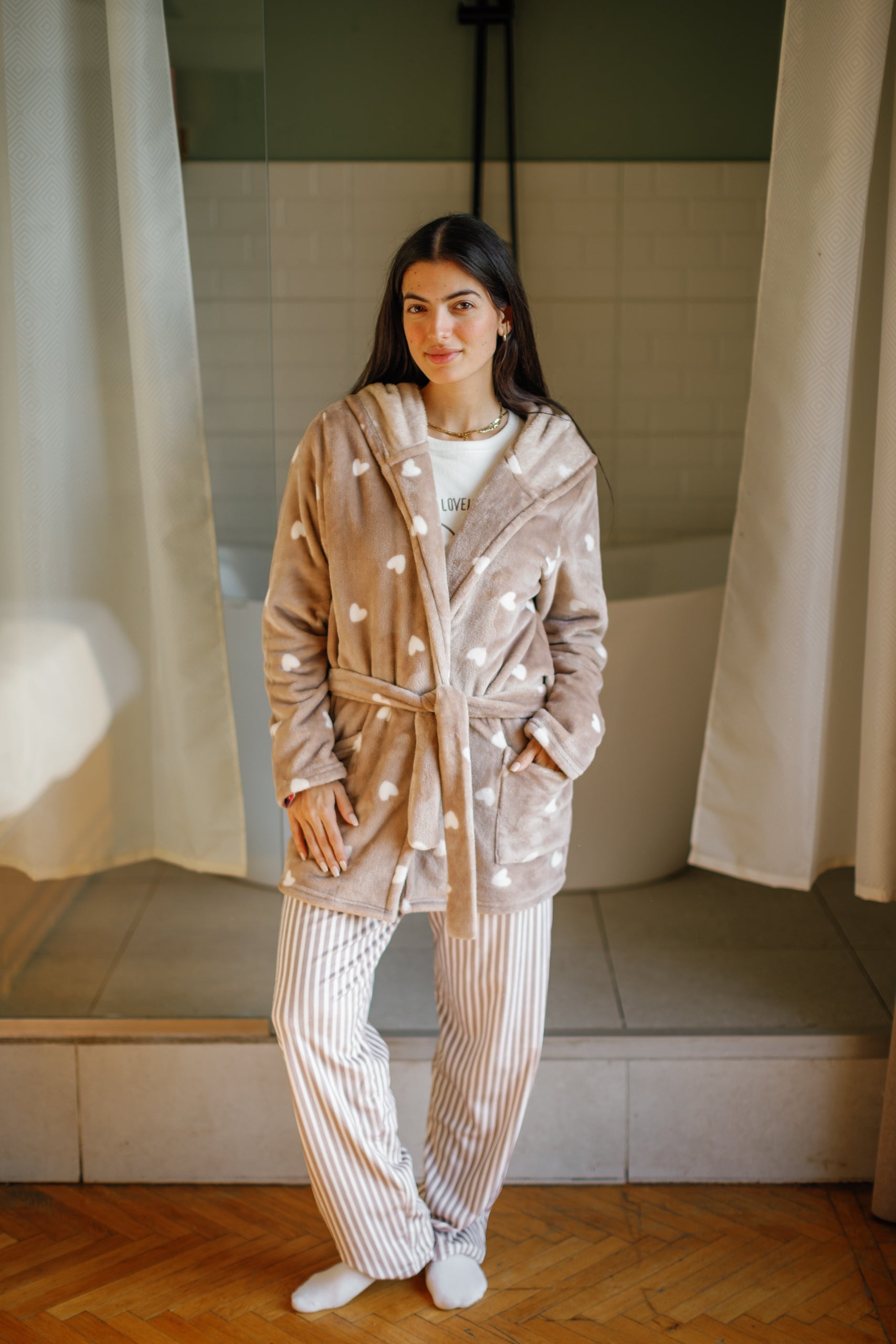 "Hello Lovely Guys" 3Pcs Pajama Set