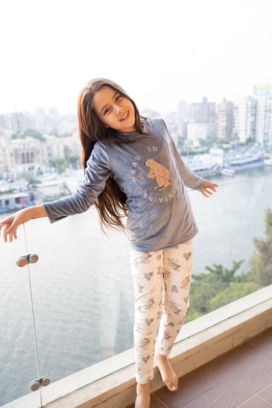 "HEAD TO THE MOUNTAIN"Girls' Pajamas