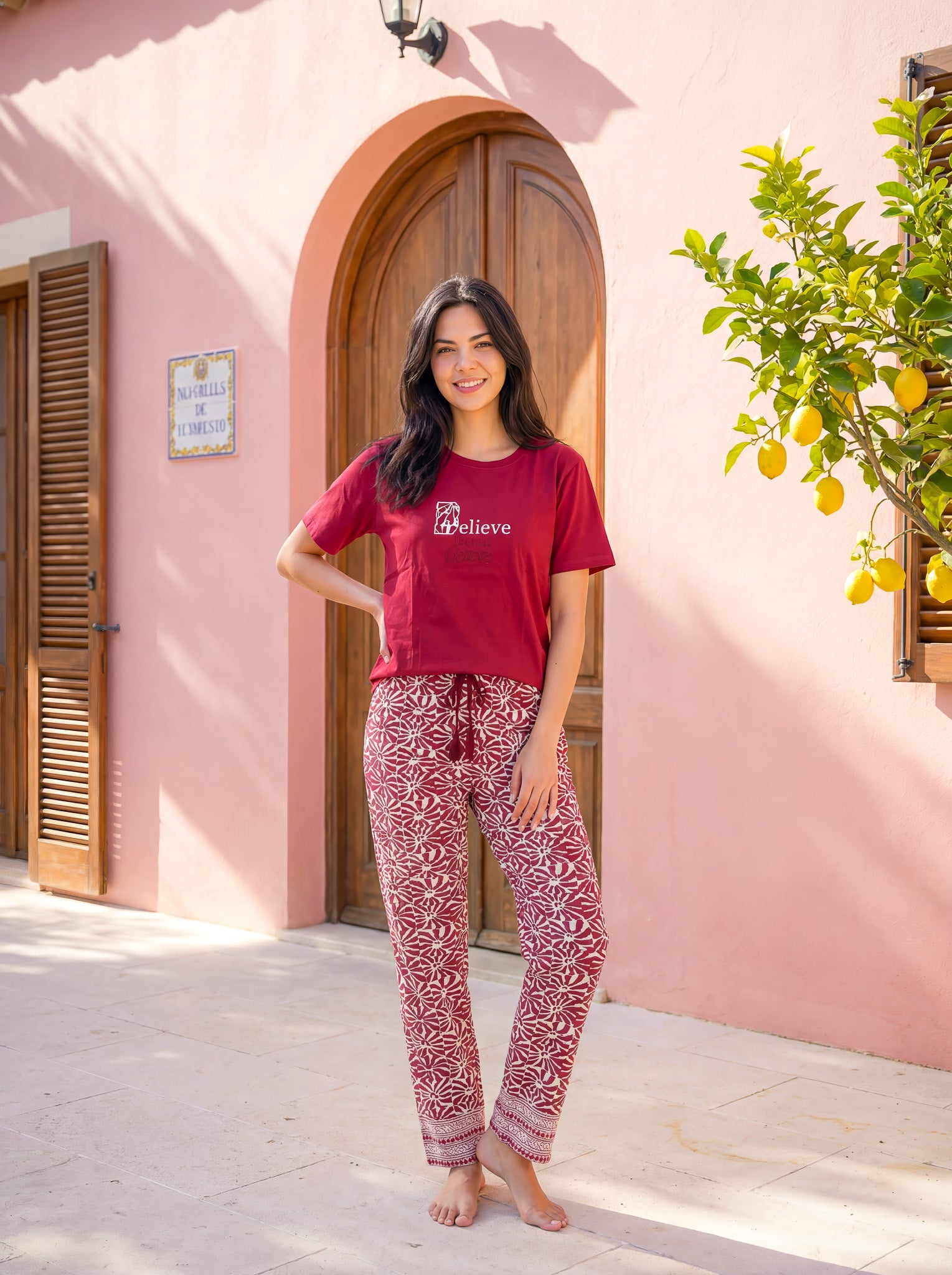 "Believe" pajama set