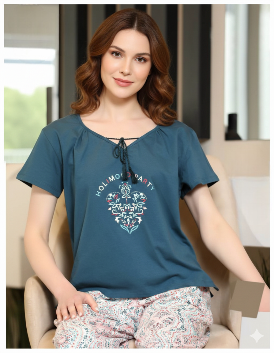 "Holimood Party" Pajama Set