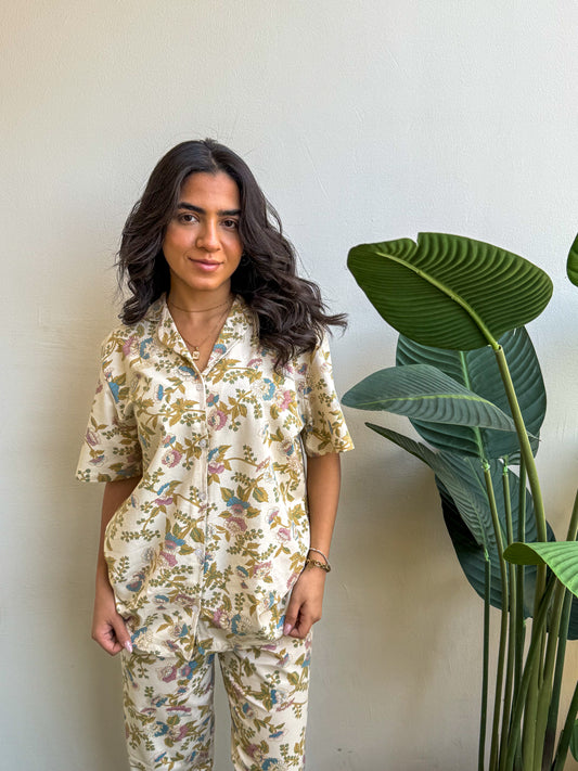 Summer Floral Pajama Set