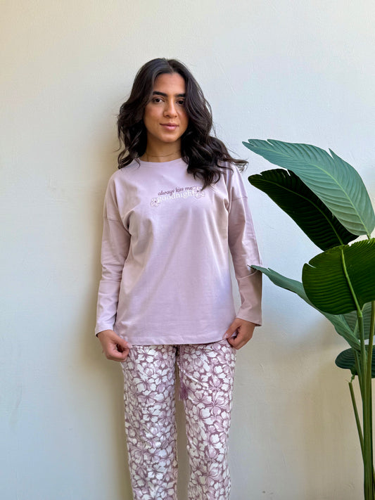 "GOOD NIGHT" Pajama Set
