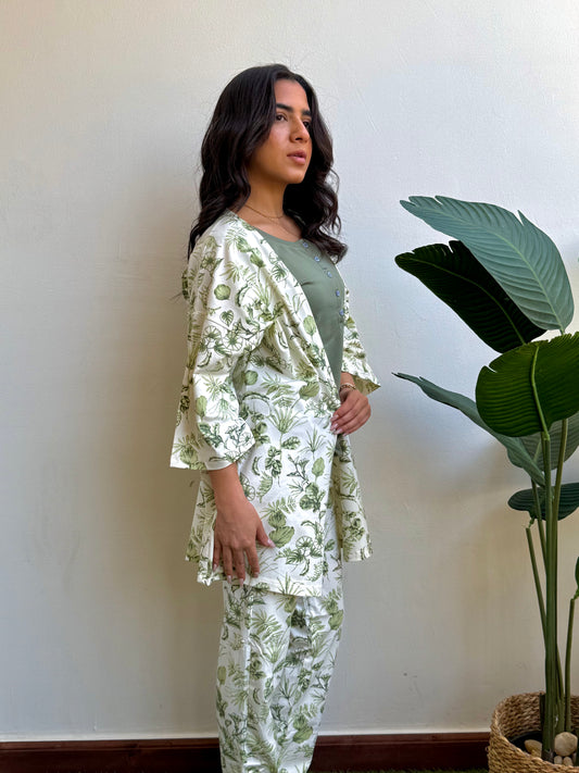 3-piece floral pajama set