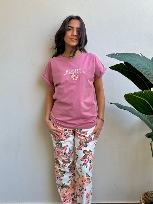 "Beauty" Pajama Set