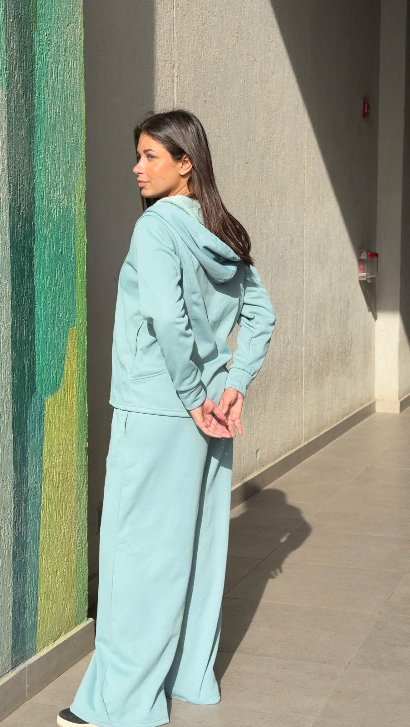 Baby Blue Zipper Pajama Set