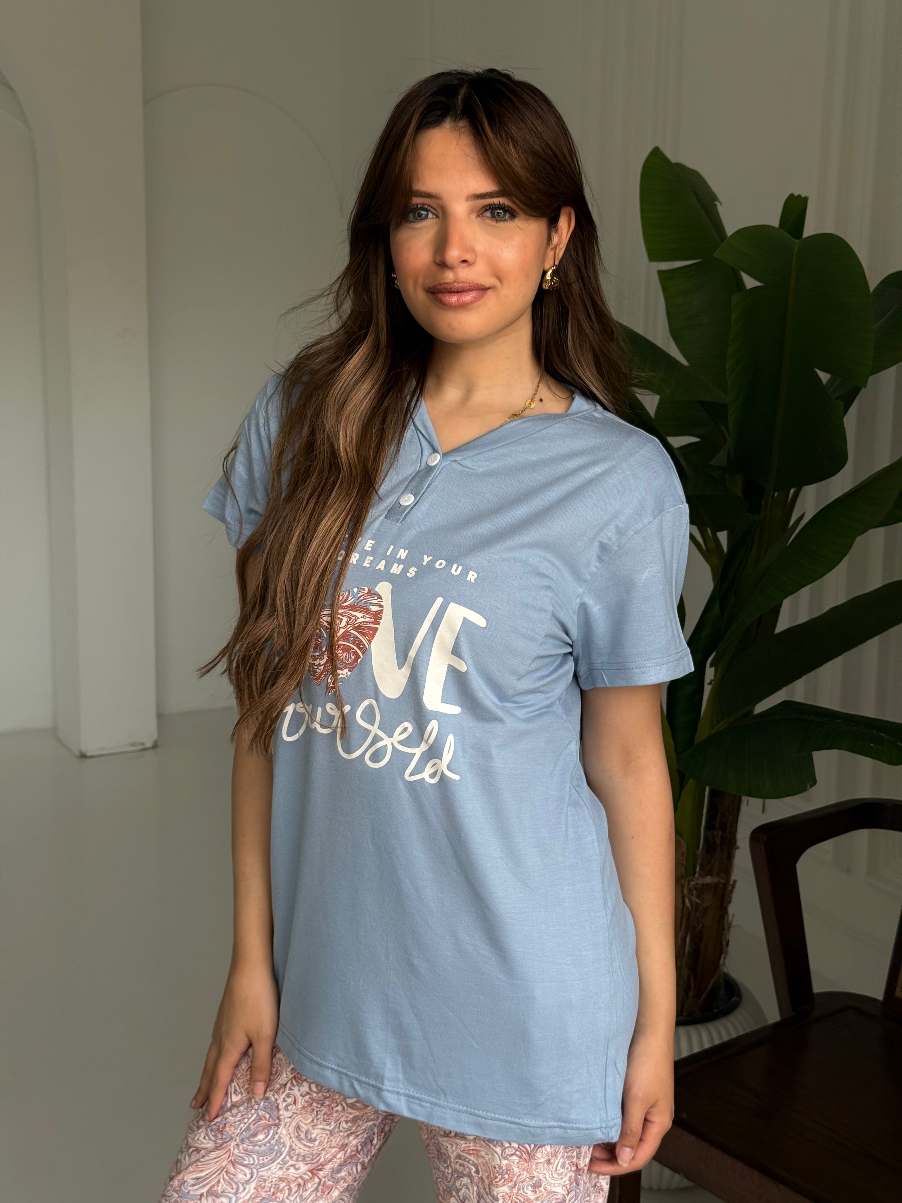 طقم بيجامة "أحب نفسك"