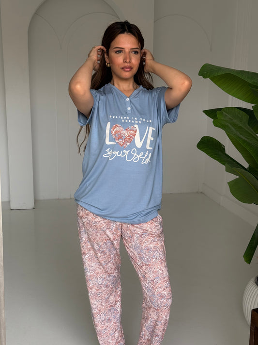 "Love Your Self" Pajama Set