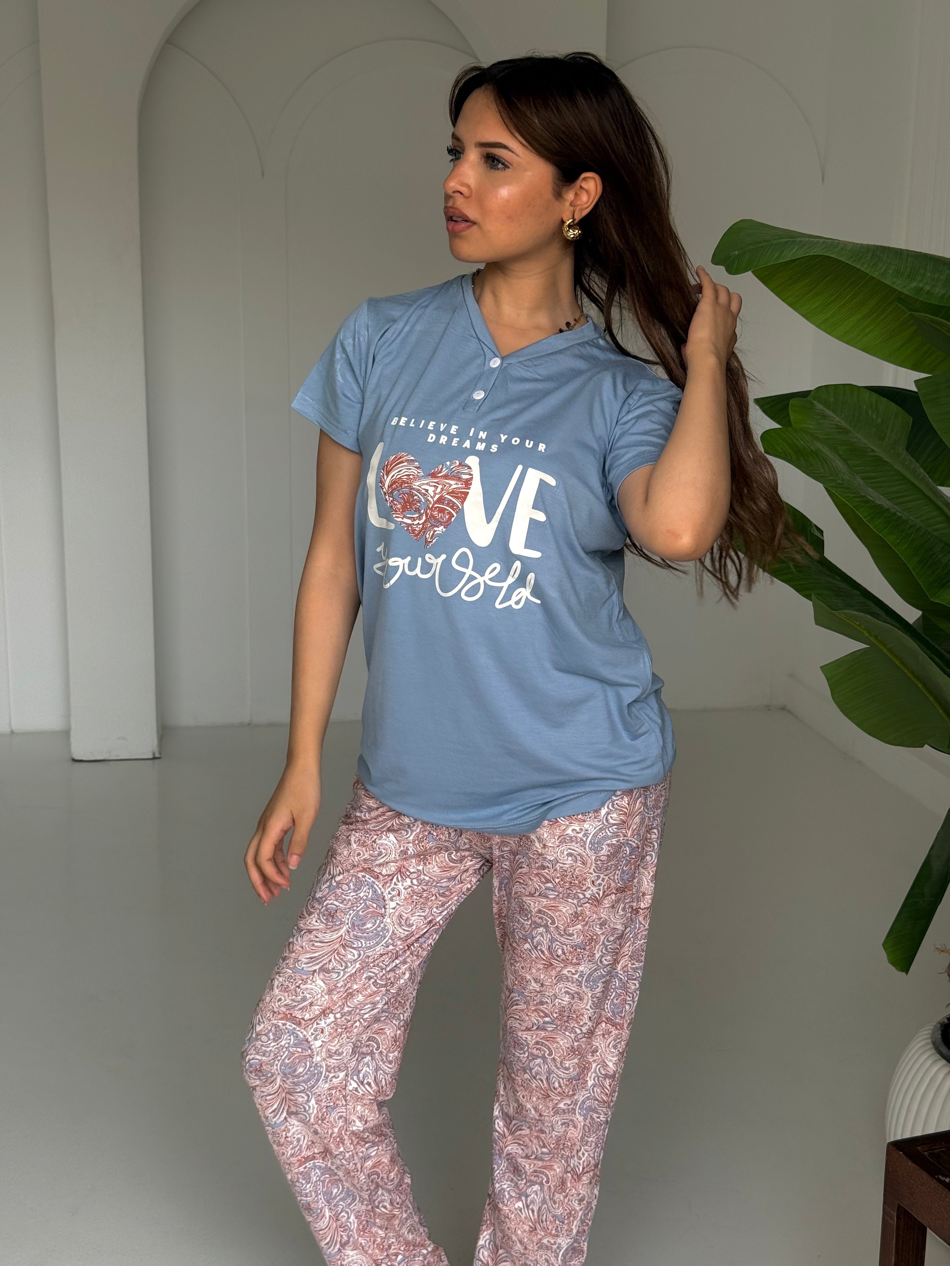 "Love Your Self" Pajama Set