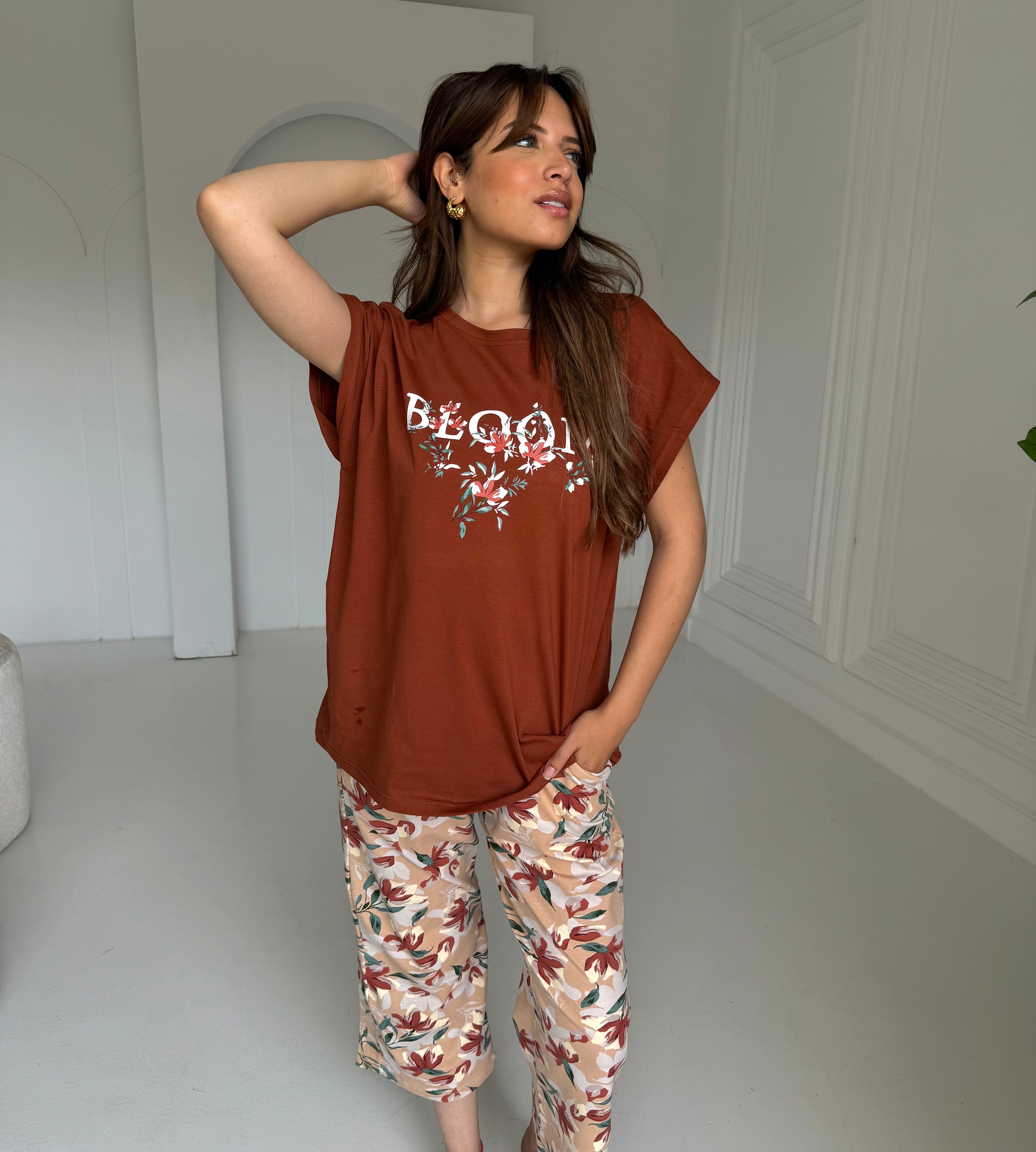 "BLOOM" Bermuda Pajama Set
