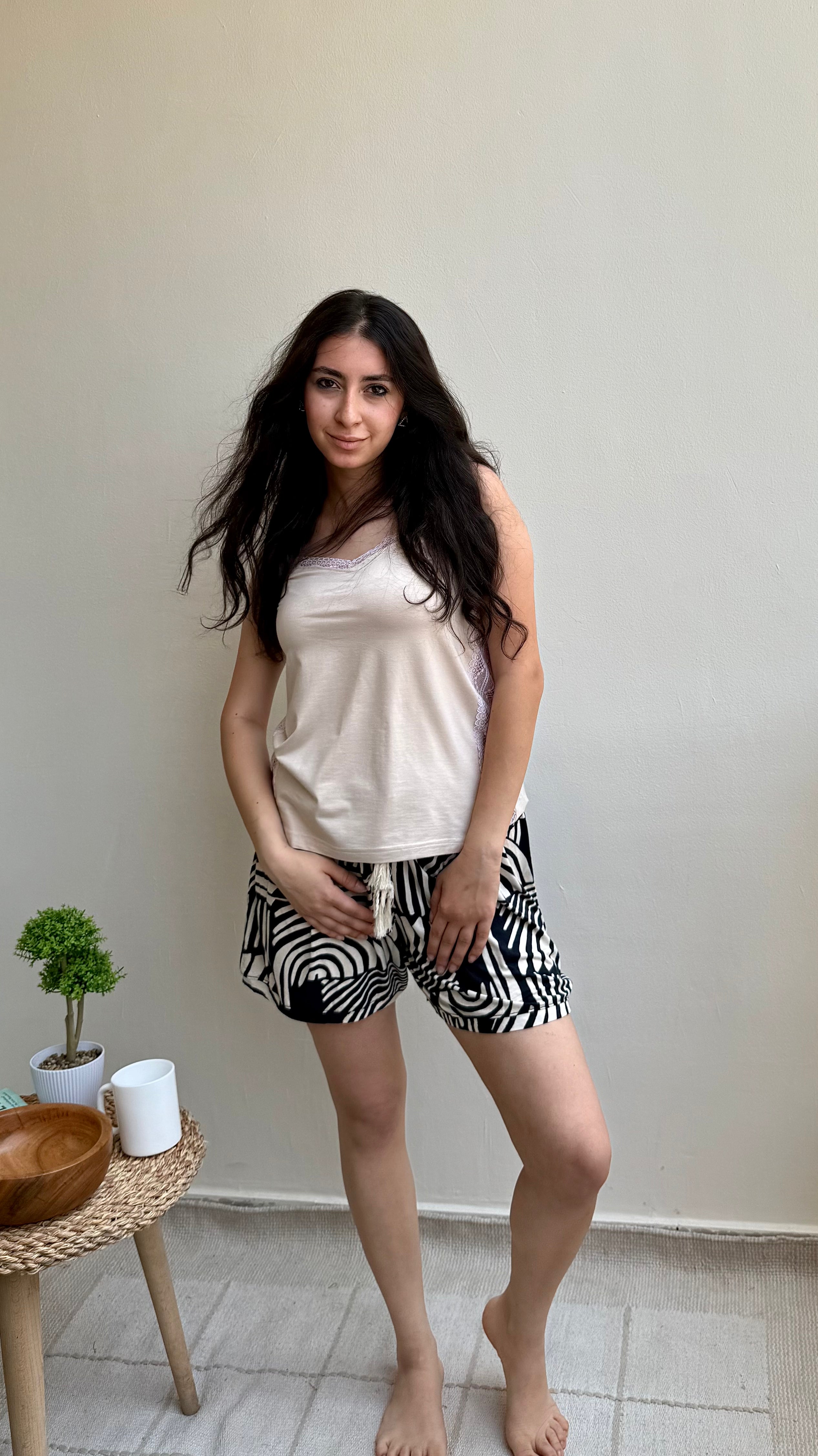 Dantil Pajama Shorts