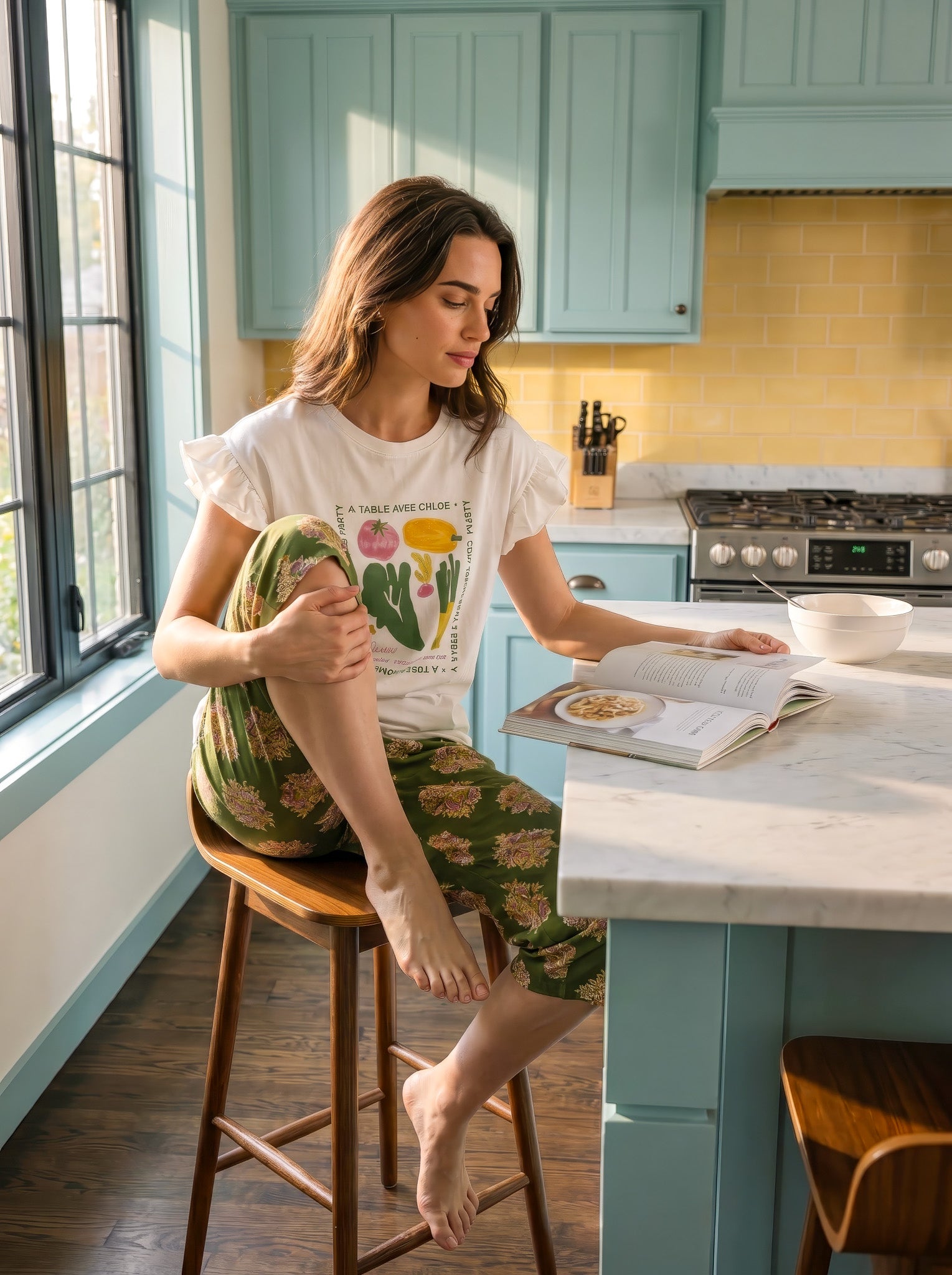 "Vegetables" Bermuda Pajama Set