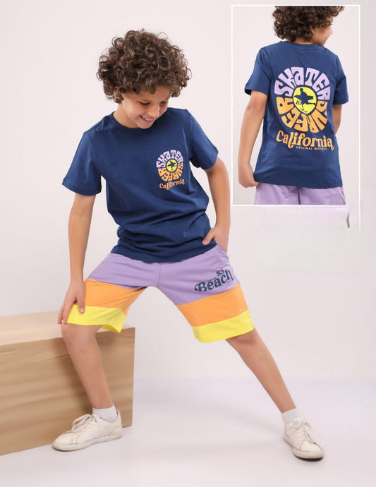 Boys' "California" T-shirt and shorts