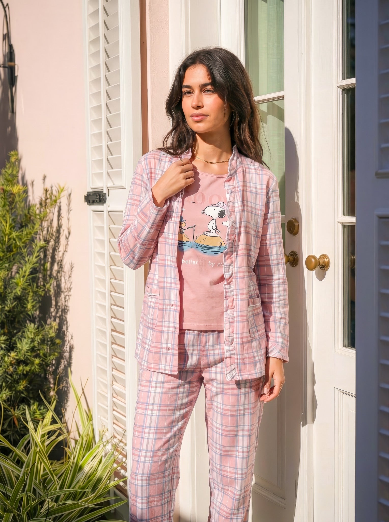 Plum Garden" 3Pcs pajama set