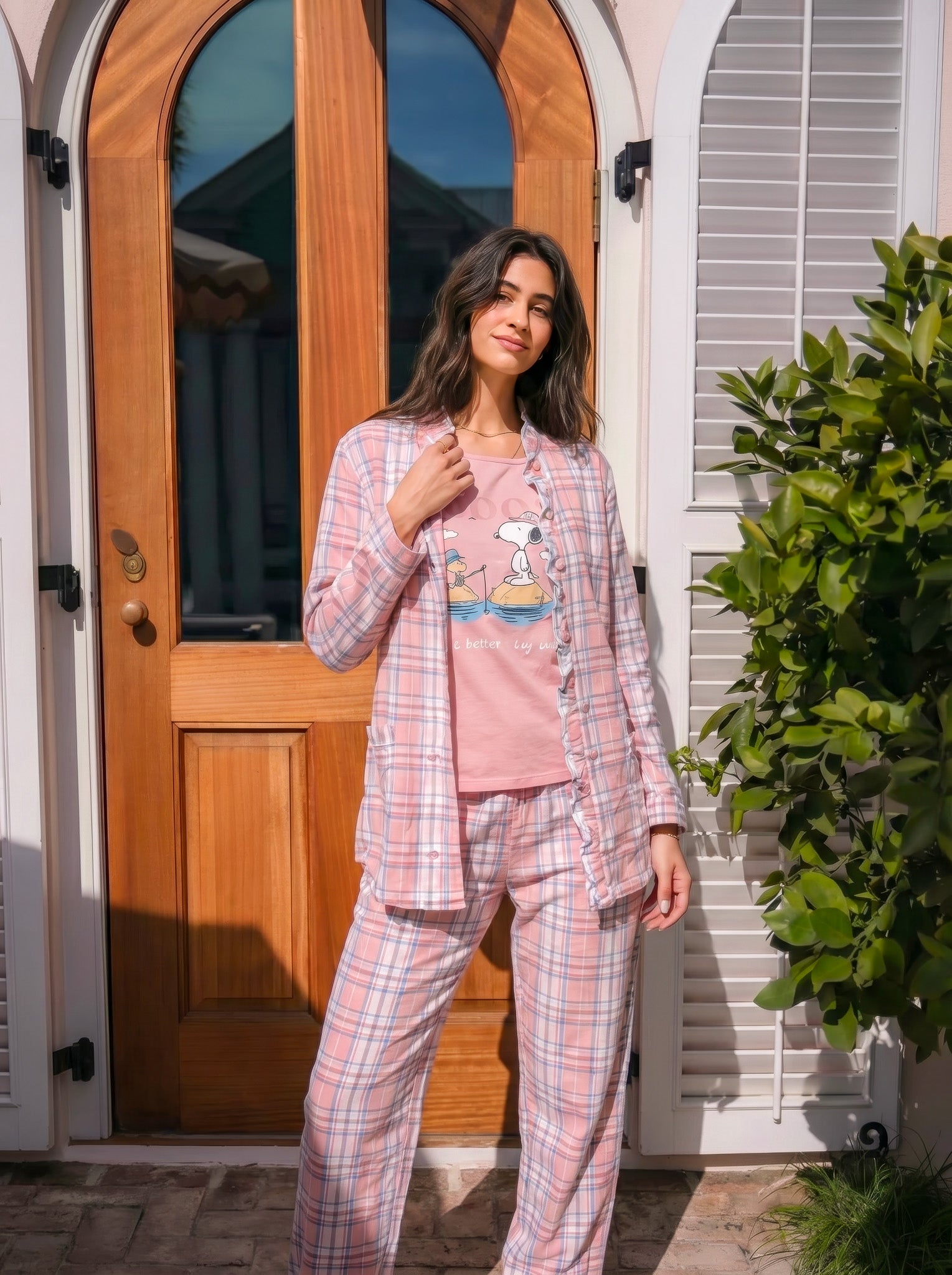 Plum Garden" 3Pcs pajama set