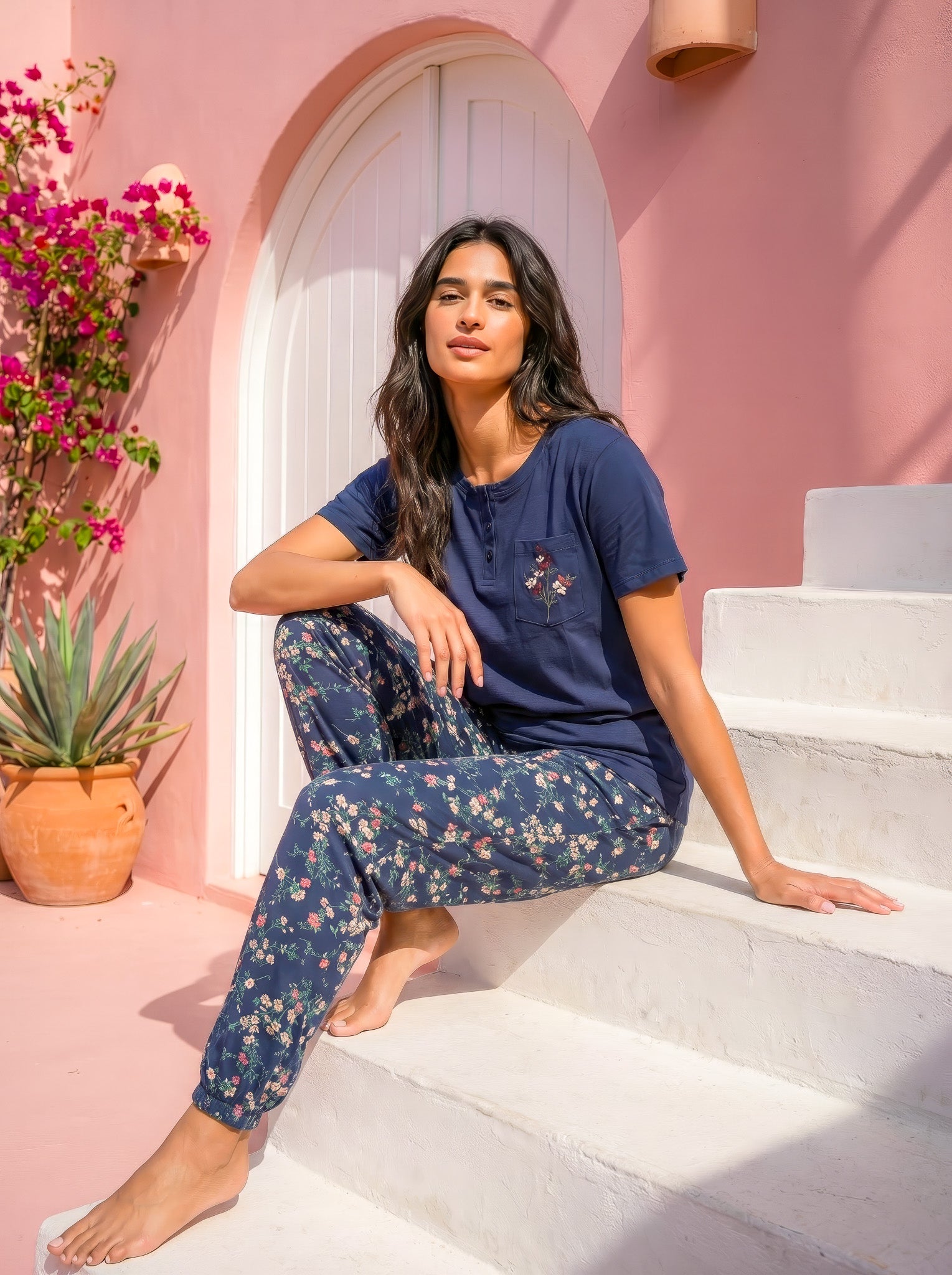 "Navy" Pajama set
